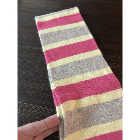 American Eagle Scarf Retro Striped Polka Dot Soft Knit Shawl wool cashmere blend - Picture 9 of 10